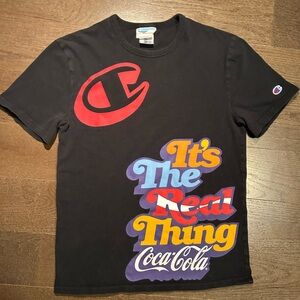 Champion Black T-Shirt with Vibrant Graphic